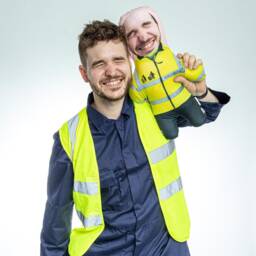 Hi-Vis Builder - Personalised Mini Me??? Photo Doll/Face Teddy Novelty Gift - thumbnail 3