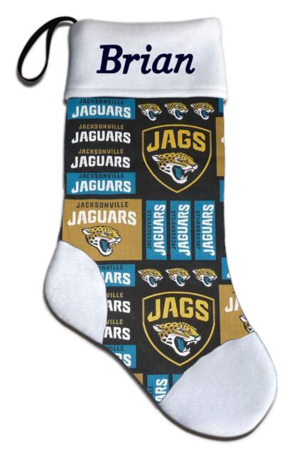 Personalized Nfl Jacksonville Jaguars Football Christmas Stocking Embroidered