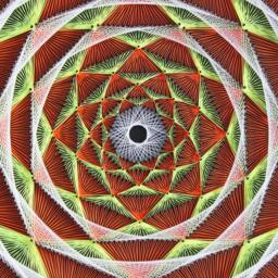 String Art Mandala Transformation Sacred Geometry Psychedelic Wall Art Home Decor D??cor Zen 3D Spiritual Gift Yoga Studio Design - thumbnail 3