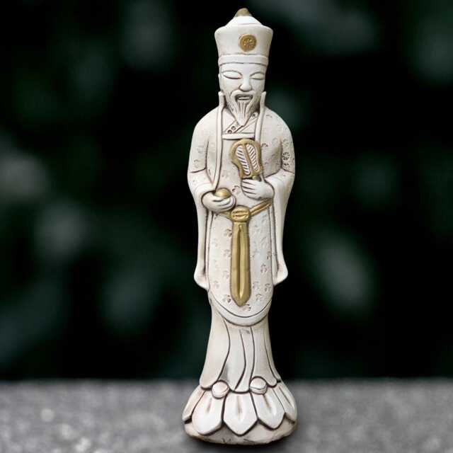 Large Chinese Man Sculpture Outdoor Wise Elder Figurine Lover Gift Handmade Decoration Yard Art - image 1