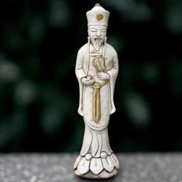 Large Chinese Man Sculpture Outdoor Wise Elder Figurine Lover Gift Handmade Decoration Yard Art - thumbnail 1