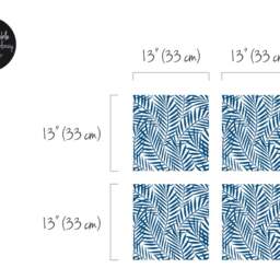 Decals For Kallax/Expedit Decal, Ikea, Minimalistic, Blue Palm Leaves, Pattern, Tropical, Peel & Stick, Self Adhesive, Ikea Hack #9Ka - thumbnail 2