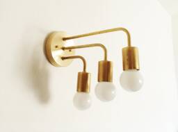 Minimalist Triple Arm Wall Sconce Modern Parallel Light - thumbnail 1