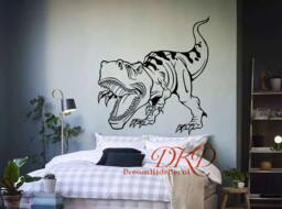 Dinosaur Decal, Dinosaur Wall Art, Decor, Stickers, Baby Boy Nursery Wall Stickers T-Rex-Dk281 - thumbnail 1