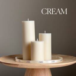 Handmade Soy Wax Pillar Candle - Unscented, Home Decor - thumbnail 3