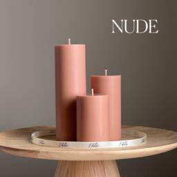 Handmade Soy Wax Pillar Candle - Unscented, Home Decor - thumbnail 2