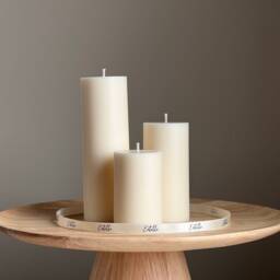 Handmade Soy Wax Pillar Candle - Unscented, Home Decor - thumbnail 1