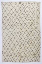 Handmade Beni Ourain Rug Moroccan Berber Wool Rug With Diamond Pattern