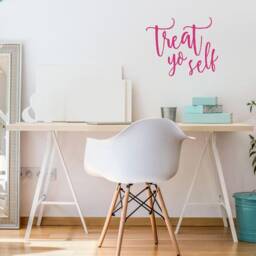Treat Yo Self Vinyl Wall Decal - Inspirational Quote Art - thumbnail 1