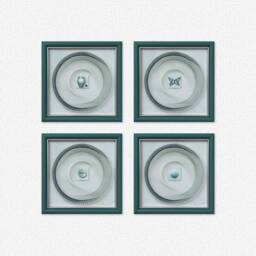 Mint Green String Art Set - Geometric Wall Decor, Nature Symbols - thumbnail 1