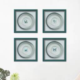 Mint Green String Art Set - Geometric Wall Decor, Nature Symbols - thumbnail 2