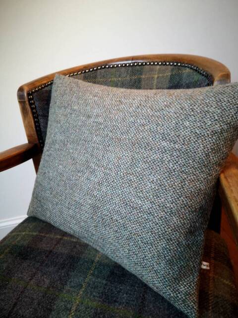 Gordon Harris Tweed Cushion Cover in Barley Green - image 1