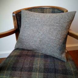 Gordon Harris Tweed Cushion Cover in Barley Green - thumbnail 2