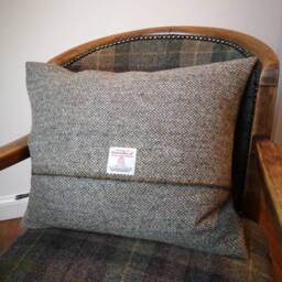 Gordon Harris Tweed Cushion Cover in Barley Green - thumbnail 3