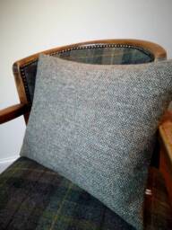 Gordon Harris Tweed Cushion Cover in Barley Green - thumbnail 1