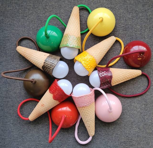 Ceramic Ice Cream Pendant Light - Colorful Home & Garden Decor Playful Hanging Lamp For Kids Room, Bedroom & Patio Cute Gift - image 1