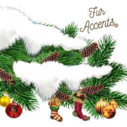 Faux Fur Christmas Garland Toppers - Plush Snow Drifts, Holiday Decor - thumbnail 3