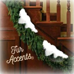 Faux Fur Christmas Garland Toppers - Plush Snow Drifts, Holiday Decor
