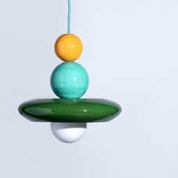 Set Of Two Green Ceramic Pendant Lights Chic Modern Lighting - thumbnail 2