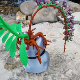 Bloom'n Neko, Full Color 3D Printed Figurine - thumbnail 4