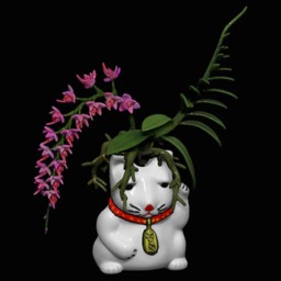 Bloom'n Neko, Full Color 3D Printed Figurine - thumbnail 3