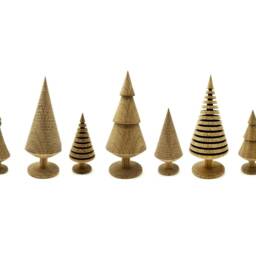 Handmade Wooden Christmas Tree Set Scandi Style Table Decor - thumbnail 3
