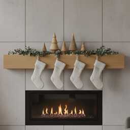 Handmade Wooden Christmas Tree Set Scandi Style Table Decor - thumbnail 2