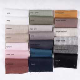 Blue Linen Curtain Panel Semi Sheer Rod Pocket, Living Room Decor - thumbnail 4