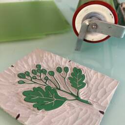 Hawthorn Original Mini Linocut Print - Botanical Art Nature Lino Print - thumbnail 3