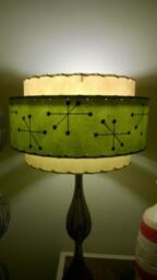 Mid Century Vintage Style 3 Tier Fiberglass Lamp Shade Starburst Atomic Iv/Ol3 - thumbnail 1