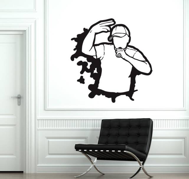 Rap Hip-Hop Singer Vinyl Wall Decal Pop Music Guaranteed Quality Musical Decor Stickers Mural - #2085Di - image 1