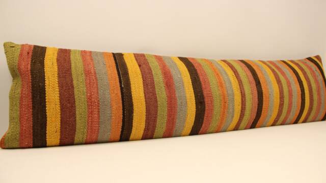 Extralong 12x48 Inch 30x120 cm, Pillowcover, Pillow, Boho, Rusticdecor, Turkish Kilim Lumbar Pillow Cover Home Interior Chair Navajo, 4Oyf-129 - image 1