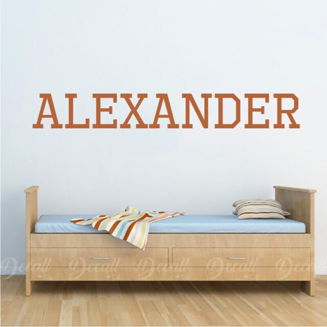 Personalized Name Monogram Wall Sticker - Custom Decal Kids Nursery Removable Vinyl D029 - image 1