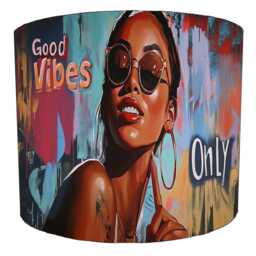 Graffiti Street Art Drum Lampshade For Ceiling Light Pendants Or Table Lamp Bases - thumbnail 4