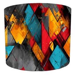 Graffiti Street Art Drum Lampshade For Ceiling Light Pendants Or Table Lamp Bases - thumbnail 2