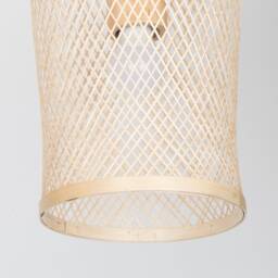 Handmade Woven Bamboo Pendant Lamp - Rustic Thai Fishing Trap - thumbnail 3