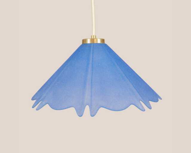 Mojca Vintage Pendant Light Mcm Hanging Handcrafted Glass Lamp Retro Ceiling Fixture Yugoslavia Gold Brass - image 1