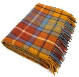 Soft Wool Tartan Blanket - 70x60 Inches Soft, Warm & Timeless Buchanan Ancient