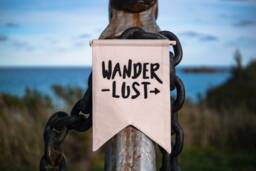 Wanderlust Wall Hanging Banner - Hand Made & Embroidered
