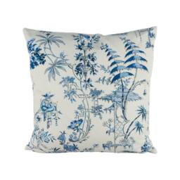 Scalamandre - Nanjing China Blue Ancient Chinese Chinoiserie Designer Cushion Cover Handmade Throw Pillow Luxury Home Decor - thumbnail 3