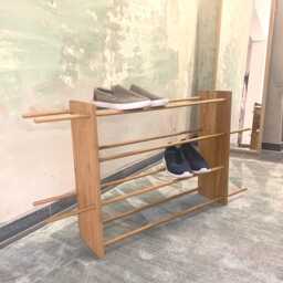 Modern Wooden Shoe Rack Minimal Shelf Storage - 3 > 5 Shelves - thumbnail 3