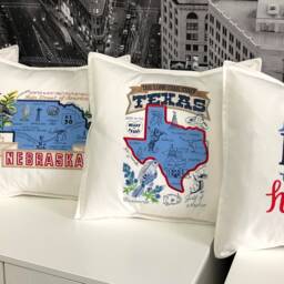 Nebraska State Pillow With Feather Insert - thumbnail 3