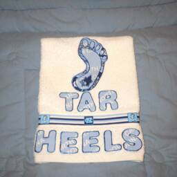 Tar Heels Appliqued Hand Towel North Carolina Grad Gift - thumbnail 3