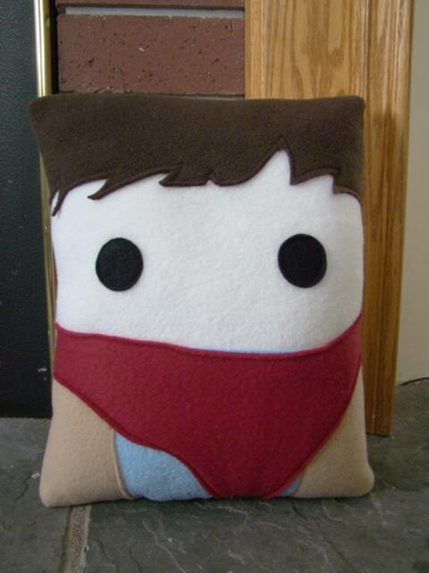 Handmade Merlin Pillow Fleece & Felt Decorative Cushion