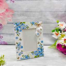 Bee & Forget Me Not Flower Photo Frame, Floral Frame, Wooden Frame, Flower Frame, Robin Photo Frame , Heart Frame, Home Decor.handmade Gift - thumbnail 3