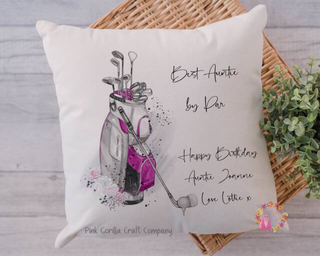 Golf Cushion, Golfer Pillow, Gift, Gift, Gift For Her, Lover, Golfer, Ladies Golf, Birthday Golfer - image 1