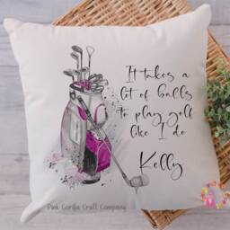 Golf Cushion, Golfer Pillow, Gift, Gift, Gift For Her, Lover, Golfer, Ladies Golf, Birthday Golfer - thumbnail 2