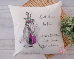 Golf Cushion, Golfer Pillow, Gift, Gift, Gift For Her, Lover, Golfer, Ladies Golf, Birthday Golfer