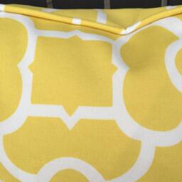 Yellow Lattice Outdoor Pillow Cover - Sunny Patio Decor - 20x20 Inch - thumbnail 3