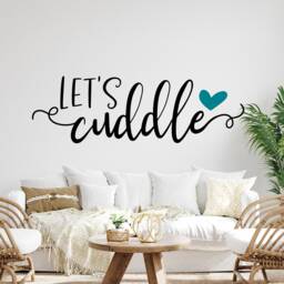 Let's Cuddle Wall Decal - Decor We Should Probably Stay Home And - thumbnail 1